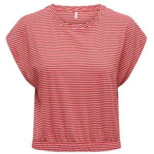 ONLY Women's Onlmay S/S Cropped Top Box JRS, Red (high Risk red), S ONLY Women's Onlmay S/S Cropped Top Box JRS, Red (high Risk red), S