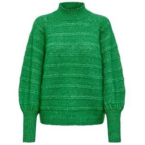 ONLY Women's Onlcelina Life LS High Jumper KNT Noos Sweater, Island Green/Detail:Melange, M ONLY Women's Onlcelina Life LS High Jumper KNT Noos Sweater, Island Green/Detail:Melange, M