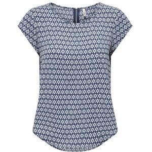 ONLY Women's Onlvic S/S Top Noos Ptm T-Shirt, Dark Denim/AOP: Small Ikat, 8 UK ONLY Women's Onlvic S/S Top Noos Ptm T-Shirt, Dark Denim/AOP: Small Ikat, 8 UK