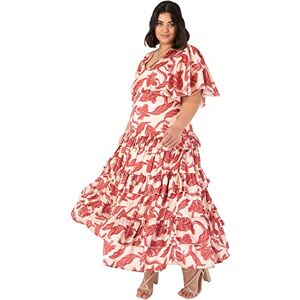 Anaya with Love Ladies Midaxi Dress for Women V Neckline Flutter Short Sleeve Ruffle Tiered for Wedding Guest Evening Gown Floral Size 10 Anaya with Love Ladies Midaxi Dress for Women V Neckline Flutter Short Sleeve Ruffle Tiered for Wedding Guest Evening Gown Floral Size 10