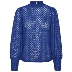 VERO MODA Women's Vmbecca High Neck Lace Top JRS Long Sleeve Blouse, Surf The Web, M VERO MODA Women's Vmbecca High Neck Lace Top JRS Long Sleeve Blouse, Surf The Web, M