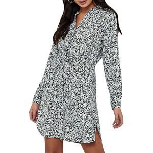 ONLY Women's ONLCORY L/S V-Neck Tunic WVN NOOS Dress, White and Black, S ONLY Women's ONLCORY L/S V-Neck Tunic WVN NOOS Dress, White and Black, S