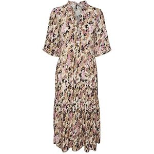 VERO MODA Women's Vmeasy 2/4 FRL Calf Dress R1 WVN Ga, Tigers Eye/AOP:ina, S VERO MODA Women's Vmeasy 2/4 FRL Calf Dress R1 WVN Ga, Tigers Eye/AOP:ina, S