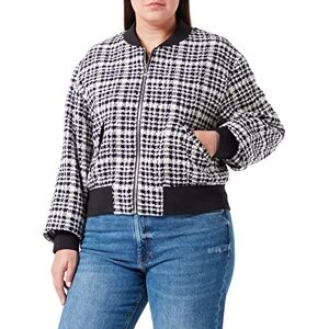 Hugo Boss Womens Arolara-1 Relaxed-fit jacket in checked cotton-blend bouclé Hugo Boss Womens Arolara-1 Relaxed-fit jacket in checked cotton-blend bouclé