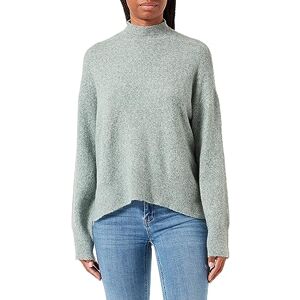 VERO MODA Women's Vmdofwool LS Highneck Pullover Ga Noos Sweater, Dark Forest/Detail: Melange, S VERO MODA Women's Vmdofwool LS Highneck Pullover Ga Noos Sweater, Dark Forest/Detail: Melange, S