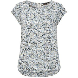 ONLY Women's Onlvic Ss Aop Top Noos Ptm Shirt, Cloud Dancer/Aop:tinny Blossom, 8 ONLY Women's Onlvic Ss Aop Top Noos Ptm Shirt, Cloud Dancer/Aop:tinny Blossom, 8