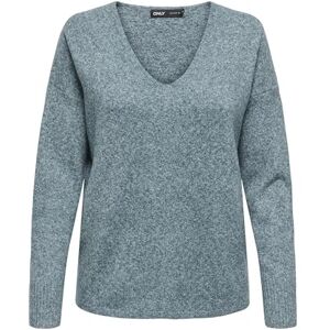 ONLY Women's Onlrica Life L/S V-Neck Jumper KNT Noos Sweater, Sea Moss/Detail: w. Melange, S ONLY Women's Onlrica Life L/S V-Neck Jumper KNT Noos Sweater, Sea Moss/Detail: w. Melange, S