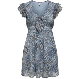 ONLY Women's Onlasta Life S/S Peekaboo Dress WVN, Faded Denim, XS ONLY Women's Onlasta Life S/S Peekaboo Dress WVN, Faded Denim, XS