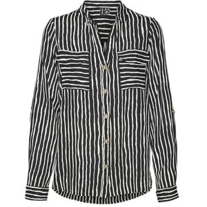 VERO MODA Women's Vmbumpy L/S Shirt New WVN Ga Noos Long Sleeve Blouse, Black/Stripes: mara, S VERO MODA Women's Vmbumpy L/S Shirt New WVN Ga Noos Long Sleeve Blouse, Black/Stripes: mara, S
