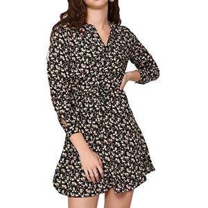 ONLY Women's Onlcory L/S V-neck Tunic Wvn Noos Top, Black Flower, XS UK ONLY Women's Onlcory L/S V-neck Tunic Wvn Noos Top, Black Flower, XS UK