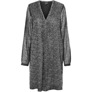 VERO MODA Women's Vmholly Ls Pleat Short Dress WVN Ga mini, Black/AOP: Joey Dot, XS VERO MODA Women's Vmholly Ls Pleat Short Dress WVN Ga mini, Black/AOP: Joey Dot, XS