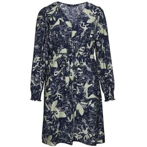 VERO MODA Women's Vmabbi Nan Ls Blk Shirt Dress WVN, Navy Blazer/AOP:Abbi, L VERO MODA Women's Vmabbi Nan Ls Blk Shirt Dress WVN, Navy Blazer/AOP:Abbi, L