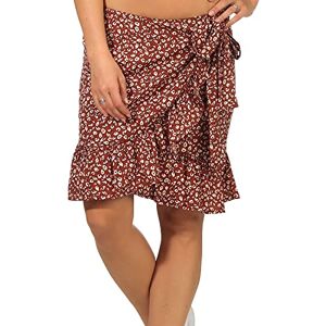 ONLY Women's Onlolivia Wrap Skirt WVN Noos Skirt, Henna AOP: Two Tone Flower, XL ONLY Women's Onlolivia Wrap Skirt WVN Noos Skirt, Henna AOP: Two Tone Flower, XL