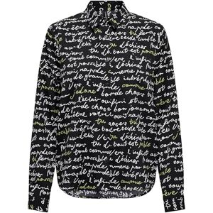 ONLY Women's Onlnova Life Elite L/S Lynne Shirt Blouse, Black/AOP: 595 Lé Téxt, M ONLY Women's Onlnova Life Elite L/S Lynne Shirt Blouse, Black/AOP: 595 Lé Téxt, M