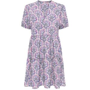 ONLY Women's Onlnova Life Vis S/S Thea Dress AOP, Honeysuckle, XS ONLY Women's Onlnova Life Vis S/S Thea Dress AOP, Honeysuckle, XS