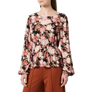 ONLY Women's Onlnova Life L/S Peplum Top AOP Ptm Blouse, Black/AOP:ay Peony Blossom, Large ONLY Women's Onlnova Life L/S Peplum Top AOP Ptm Blouse, Black/AOP:ay Peony Blossom, Large