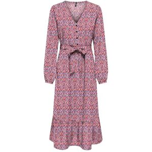 ONLY Women's Onlnova Life Elite Amy Long Dress, Red Orange/AOP:591 Soul, S ONLY Women's Onlnova Life Elite Amy Long Dress, Red Orange/AOP:591 Soul, S