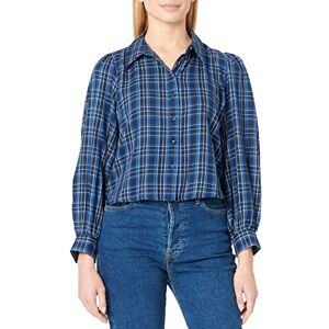 ONLY Women's Onlnew Sandra LS Check Shirt WVN Blouse, Maritime Blue/Checks: Navy Peony/Bright White, S (Pack of 4) ONLY Women's Onlnew Sandra LS Check Shirt WVN Blouse, Maritime Blue/Checks: Navy Peony/Bright White, S (Pack of 4)