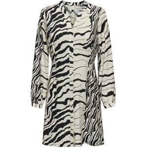 ONLY Women's Onlcille Life L/S Dress Ptm, White/AOP: Preppy Animal, XS ONLY Women's Onlcille Life L/S Dress Ptm, White/AOP: Preppy Animal, XS