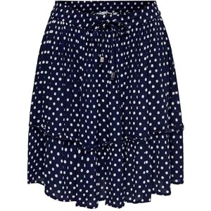 ONLY Women's Onlibiza Life AOP WVN Noos Trendy Spring/Summer Short Skirt with Elastic Waistband, Blue, S ONLY Women's Onlibiza Life AOP WVN Noos Trendy Spring/Summer Short Skirt with Elastic Waistband, Blue, S