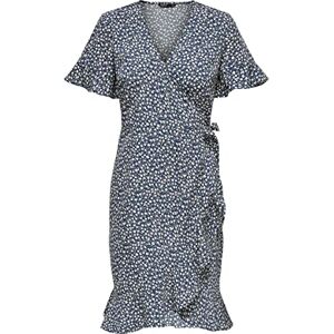ONLY Women's ONLOLIVIA S/S WRAP Dress WVN NOOS,Blue Mirage/AOP:TONAL DITSY,8UK ONLY Women's ONLOLIVIA S/S WRAP Dress WVN NOOS,Blue Mirage/AOP:TONAL DITSY,8UK