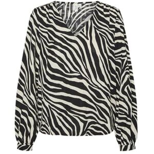 VERO MODA Women's Vmteagan L/S V-Neck top WVN Btq Ga Long Sleeve Blouse, Birch/AOP: Teagan, S VERO MODA Women's Vmteagan L/S V-Neck top WVN Btq Ga Long Sleeve Blouse, Birch/AOP: Teagan, S