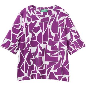 United Colors of Benetton Women's T-Shirt 3owed1047, Purple, S United Colors of Benetton Women's T-Shirt 3owed1047, Purple, S