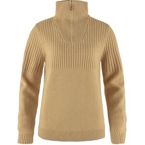 Fjallraven 86993-196 Övik Half Zip Knit W Women's Sweatshirt Dune Beige Size L