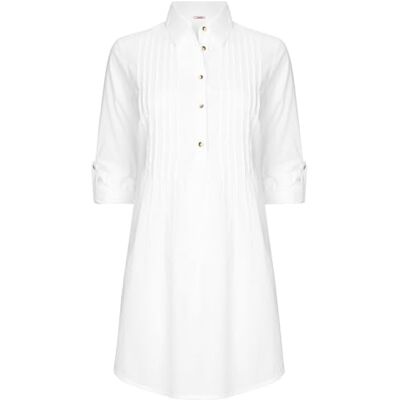 Joe Browns Womens Longline Pintuck Tab Sleeve Tunic Shirt, White, 14 UK Joe Browns Womens Longline Pintuck Tab Sleeve Tunic Shirt, White, 14 UK