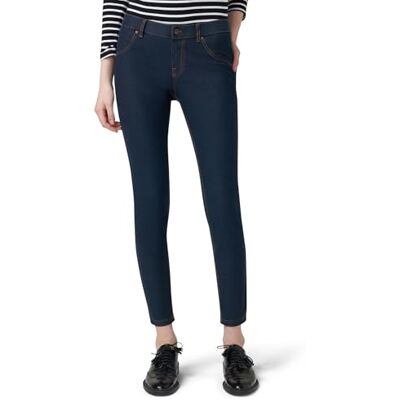 HUE Women's Essential Denim Leggings, Deep Indigo Wash, M HUE Women's Essential Denim Leggings, Deep Indigo Wash, M
