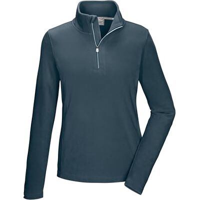killtec KSW 101 WMN FLC SHRT 40880-000 Women's Fleece Shirt with Stand-Up Collar and Zip Light Petrol Blue Size 50 killtec KSW 101 WMN FLC SHRT 40880-000 Women's Fleece Shirt with Stand-Up Collar and Zip Light Petrol Blue Size 50