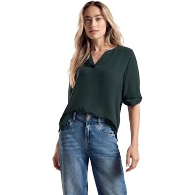Street One Women's A321778 Material Mix Tunic, Hunter Green, 10 Street One Women's A321778 Material Mix Tunic, Hunter Green, 10