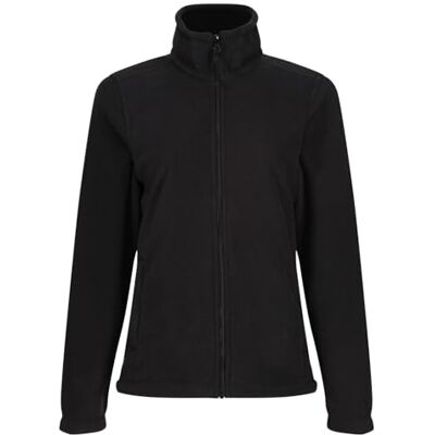 Regatta Women's Ladies Micro Full Zip Fleece Jacket, Black (Black), 14 (Manufacturer Size:14) Regatta Women's Ladies Micro Full Zip Fleece Jacket, Black (Black), 14 (Manufacturer Size:14)