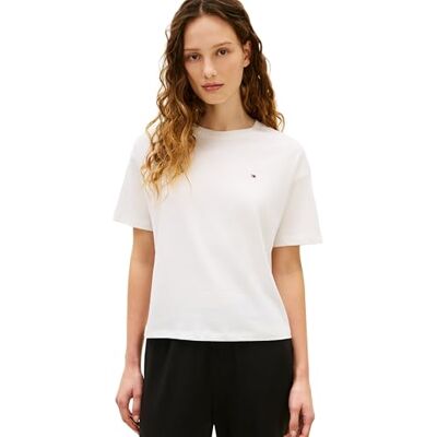 Tommy Hilfiger Women’s Short Sleeve Jersey Pyjama Top, Off-White (Ivory), M Tommy Hilfiger Women’s Short Sleeve Jersey Pyjama Top, Off-White (Ivory), M