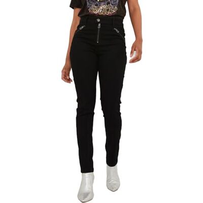 Joe Browns Women's Fashion Zip Detail Skinny Jeans, Slim Fit, Black, UK 10 Joe Browns Women's Fashion Zip Detail Skinny Jeans, Slim Fit, Black, UK 10