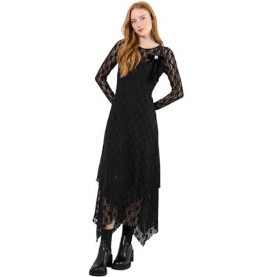 Joe Browns Women's Versatile Black Lace Dress with Brooch, Regular, Black, UK 8 Joe Browns Women's Versatile Black Lace Dress with Brooch, Regular, Black, UK 8