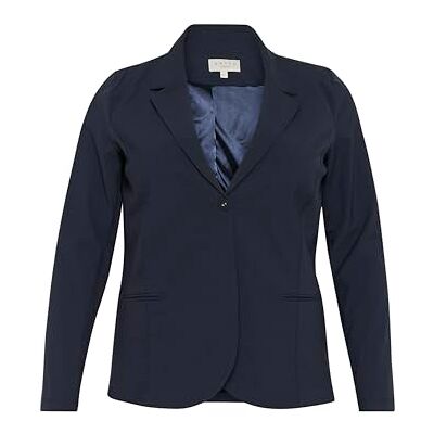 Kaffe Curve KCjia Casual Blazer, Midnight Navy, 46 Women's Kaffe Curve KCjia Casual Blazer, Midnight Navy, 46 Women's