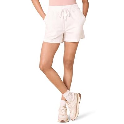 Amazon Essentials Women's Stretch Cotton Pull-on Mid-Rise Relaxed-fit Short, White, XL Amazon Essentials Women's Stretch Cotton Pull-on Mid-Rise Relaxed-fit Short, White, XL