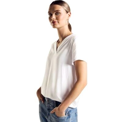 Street One Women's A344812 Tunic Blouse with Print, White, 18 Street One Women's A344812 Tunic Blouse with Print, White, 18