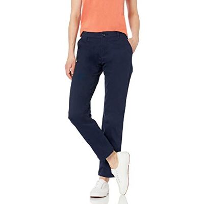 Amazon Essentials Women's Curvy Straight-Fit Stretch Twill Chino Trousers, Navy, 18 Amazon Essentials Women's Curvy Straight-Fit Stretch Twill Chino Trousers, Navy, 18