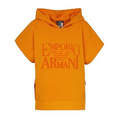 Emporio Armani Woman 3D Bold Logo Fleece Sweatshirt Orange S Emporio Armani Woman 3D Bold Logo Fleece Sweatshirt Orange S