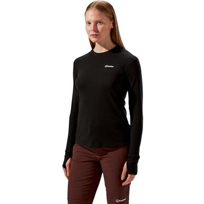 Berghaus Women's Ivyhill Crew Long Sleeve T-Shirt, Black/Black, 8 Berghaus Women's Ivyhill Crew Long Sleeve T-Shirt, Black/Black, 8