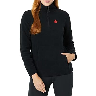 Amazon Essentials Disney Marvel Star Wars Princess Women's Polar Fleece Quarter-Zip Mock Jackets, Star Wars Rebel Logo, XL Amazon Essentials Disney Marvel Star Wars Princess Women's Polar Fleece Quarter-Zip Mock Jackets, Star Wars Rebel Logo, XL