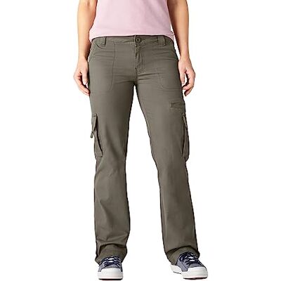 Dickies , Women's, Twill Cargo Pant Straight, Rinsed Grape Leaf, 10/Regular Dickies , Women's, Twill Cargo Pant Straight, Rinsed Grape Leaf, 10/Regular