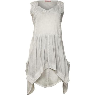 Joe Browns Women's Lace Neck Sleeveless Tunic Shirt, Grey, 10 Joe Browns Women's Lace Neck Sleeveless Tunic Shirt, Grey, 10