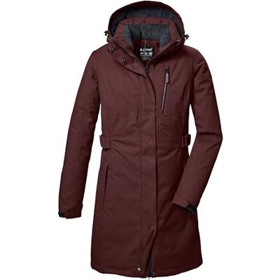 killtec KOW 303 WMN PRK 41815-000 Women's Functional Parka with Zip-Off Hood Dark Wine Red 50 killtec KOW 303 WMN PRK 41815-000 Women's Functional Parka with Zip-Off Hood Dark Wine Red 50