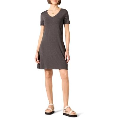 Amazon Essentials Women's Regular Fit Short Sleeve V-Neck Swing Tunic Dress, Charcoal Heather, XL Amazon Essentials Women's Regular Fit Short Sleeve V-Neck Swing Tunic Dress, Charcoal Heather, XL