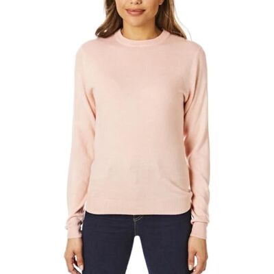 Light & Shade Womens Crew Neck Top Supersoft Knitted Jumper, Pink, M Light & Shade Womens Crew Neck Top Supersoft Knitted Jumper, Pink, M
