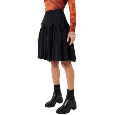 Joe Browns Women's Ruffle Lace-Up Side Mini Skirt, Regular, Black, UK 8 Joe Browns Women's Ruffle Lace-Up Side Mini Skirt, Regular, Black, UK 8