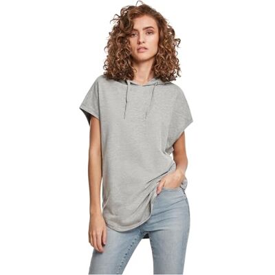 Build Your Brand Women's Ladies Sleeveless Hoody Hoodie, Grey (Heather Grey), XS UK Build Your Brand Women's Ladies Sleeveless Hoody Hoodie, Grey (Heather Grey), XS UK